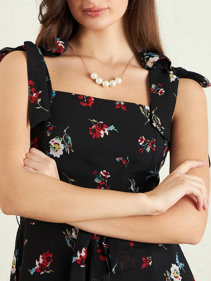 Berrylush Floral Printed Georgette Maxi Dress