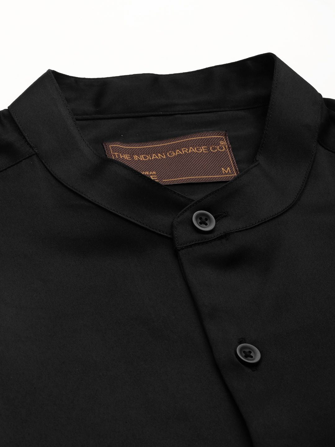 The Indian Garage Co. X Luxe Men Slim Fit Mandarin Collar Formal Shirt
