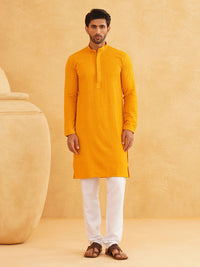 SOJANYA Geometric Embroidered Thread Work Pure Cotton Straight Kurta