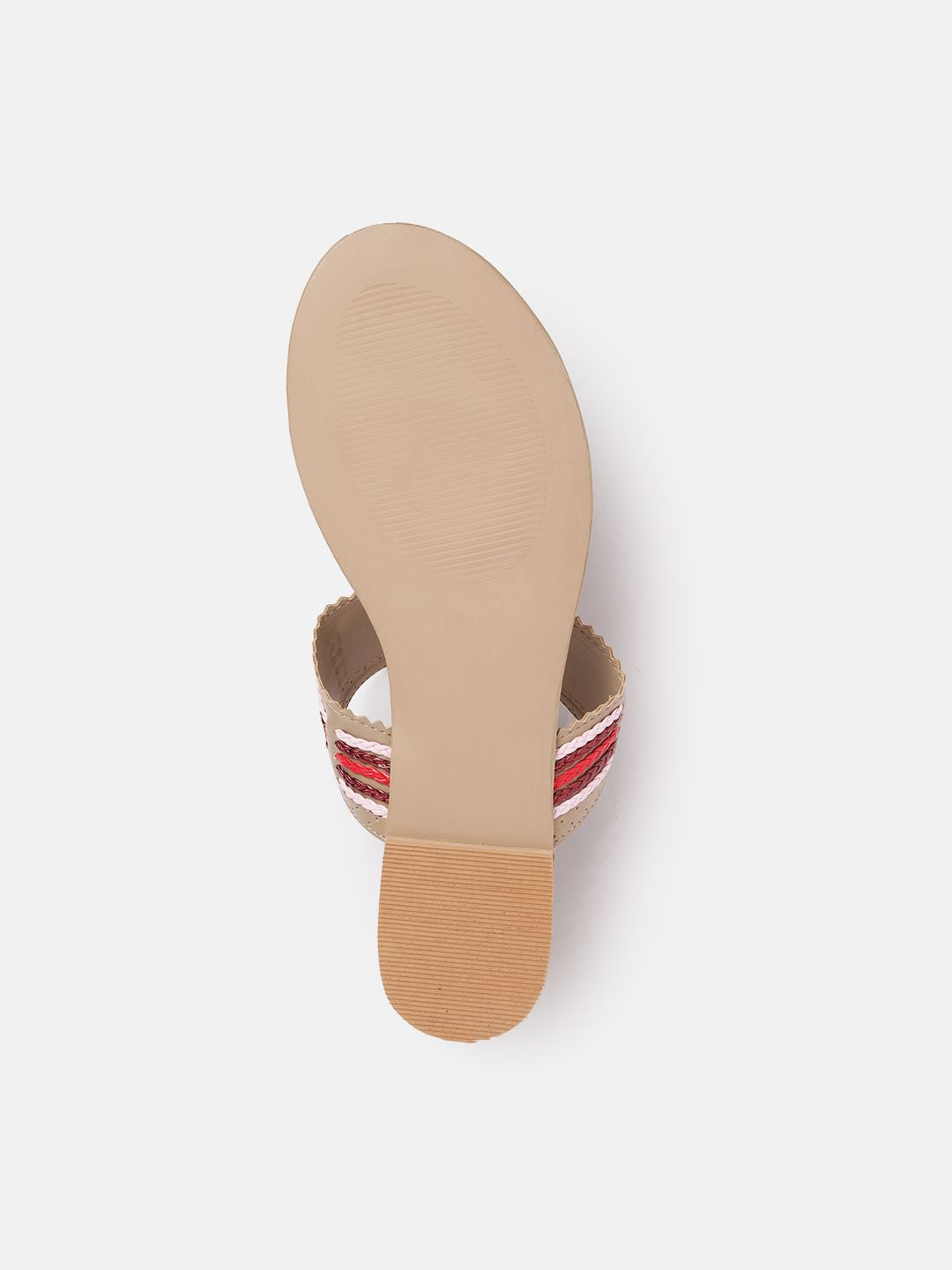 Anouk Women Woven Striped Ethnic One Toe Flats