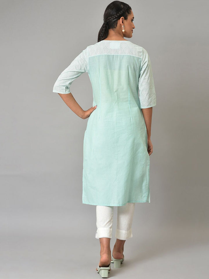 AURELIA Printed Pure Cotton Straight Kurta