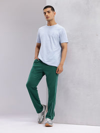 HRX by Hrithik Roshan Men Contrast Piping Mid-Rise Lifestyle Track Pants