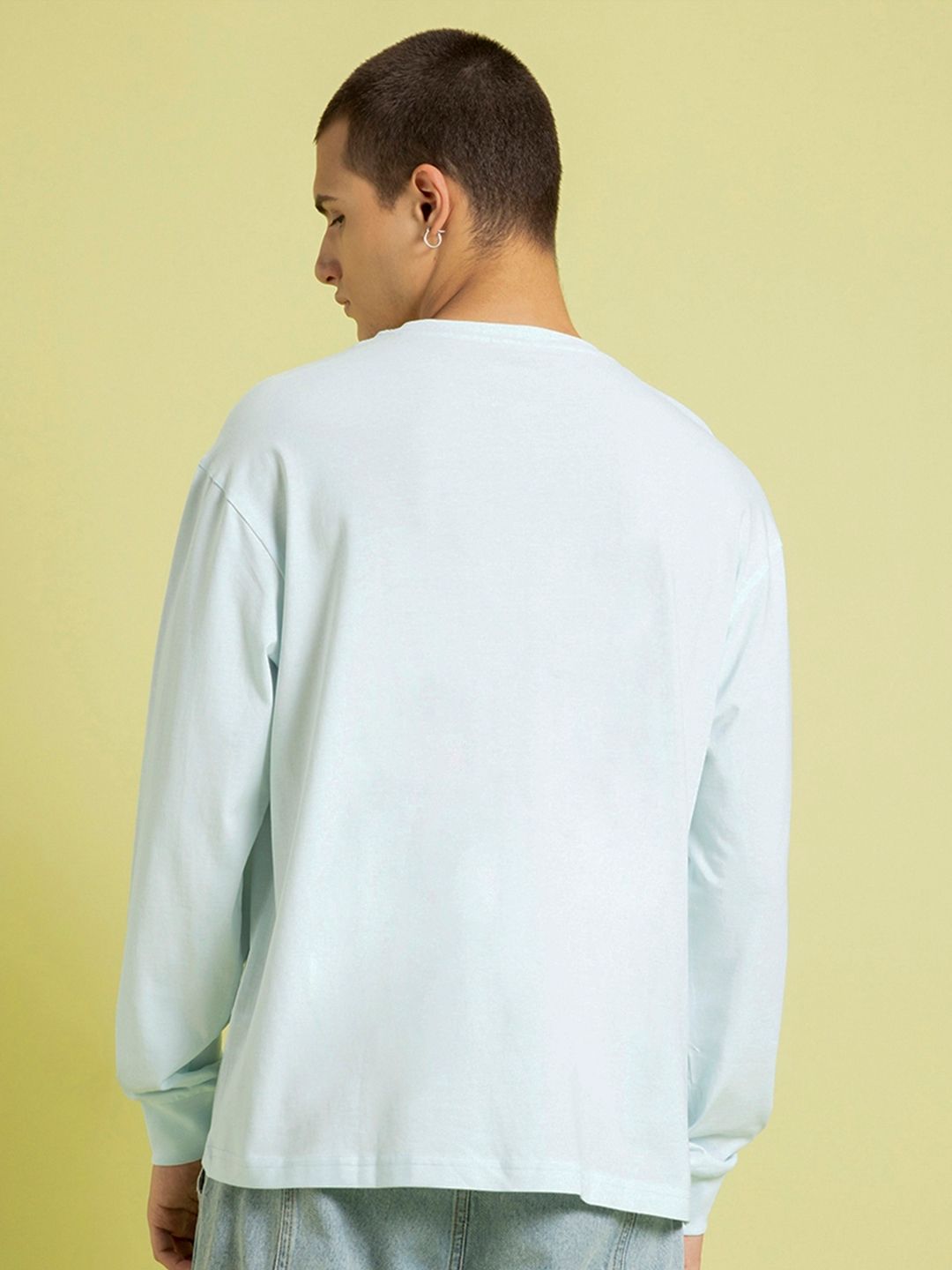 Bewakoof Drop-Shoulder Sleeves Oversized Cotton T-shirt