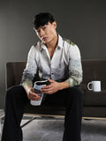 Eszett Abstract Printed Spread Collar Pure Cotton Casual Shirt