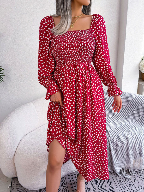 all about you Polka Dot Print Fit & Flare Dress