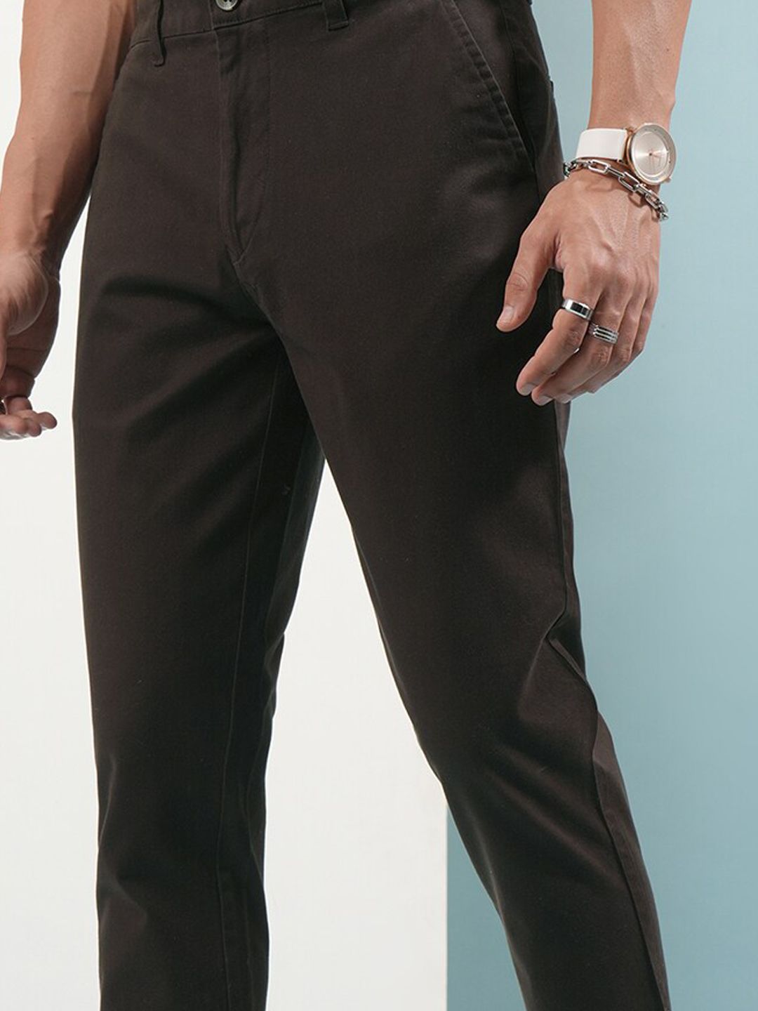 HIGHLANDER Men Soft Feel Twill Chino Trousers