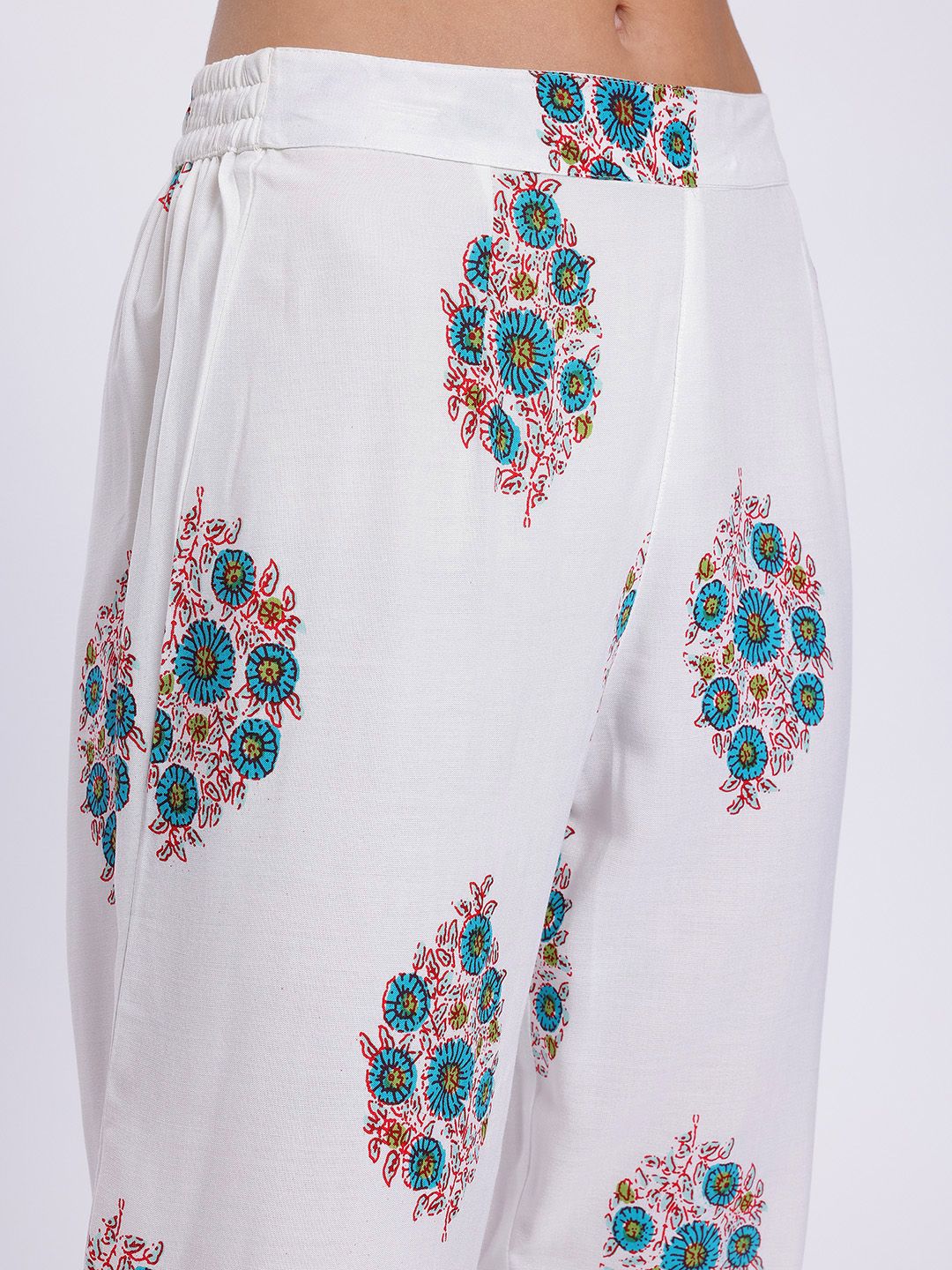 Anouk Ethnic Motifs Print Kurta With Trousers & With Dupatta