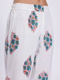 Anouk Ethnic Motifs Print Kurta With Trousers & With Dupatta