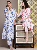 House of Pataudi Women Jashn Conversational Printed Regular Kurta with Trousers