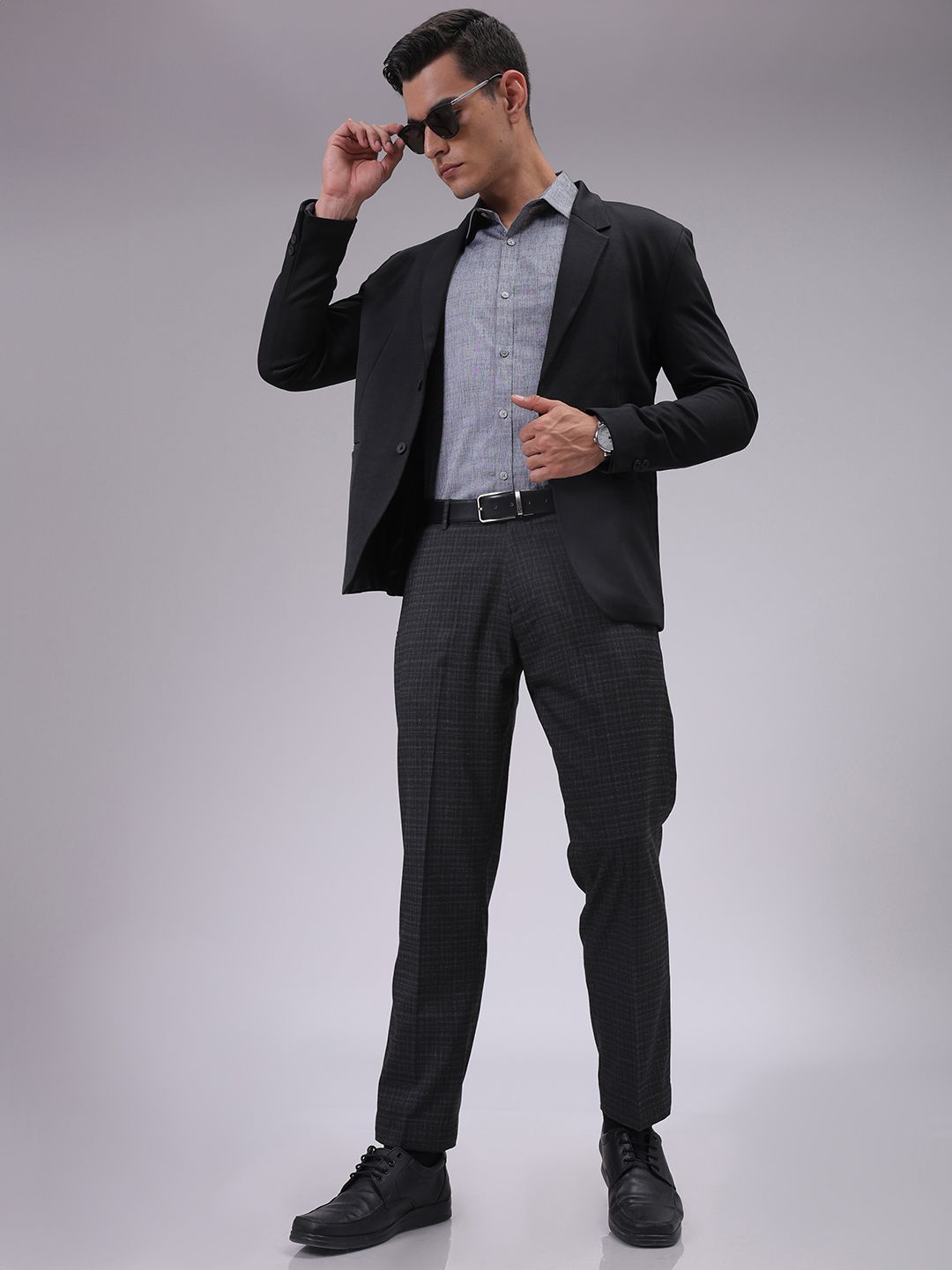 The Indian Garage Co. X Luxe Men Checked Formal Trousers