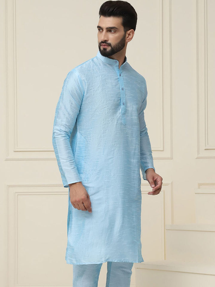 SOJANYA Men Silk Blend Jacquard Kurta