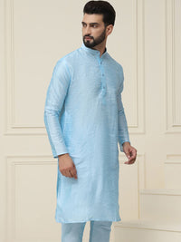 SOJANYA Men Silk Blend Jacquard Kurta