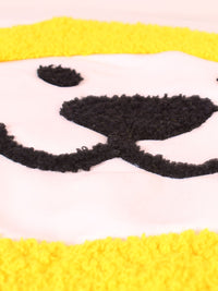 STITCHNEST Yellow & Black Embroidered Rectangle Cushion Cover