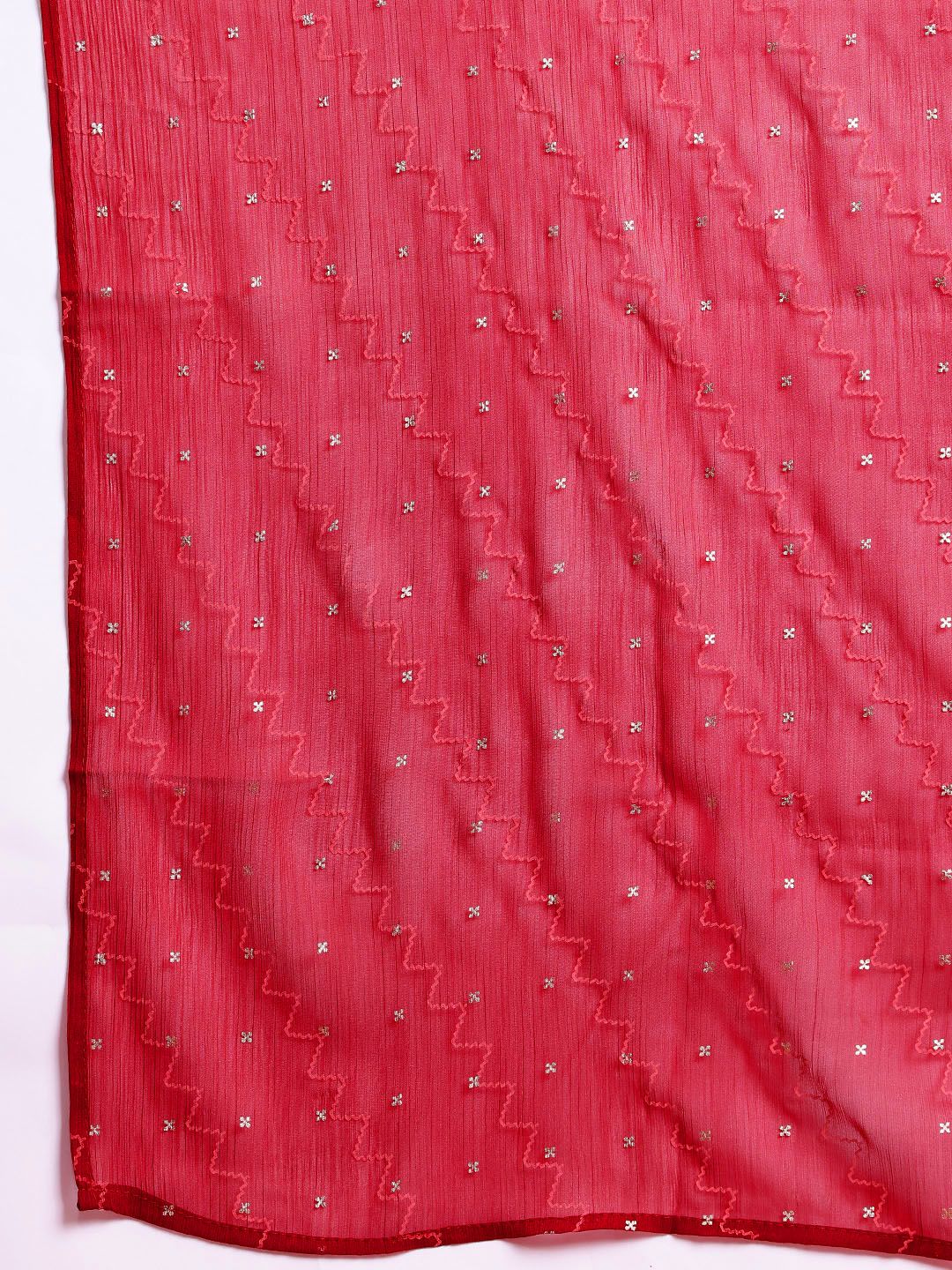Anouk Bandhani Printed Regular Thread Work Kurta With Trousers & Dupatta
