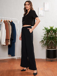 SASSAFRAS worklyf Lapel Collar Crop Blazer & Trousers