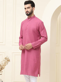 SOJANYA Pink Mandarin Collar Kurta