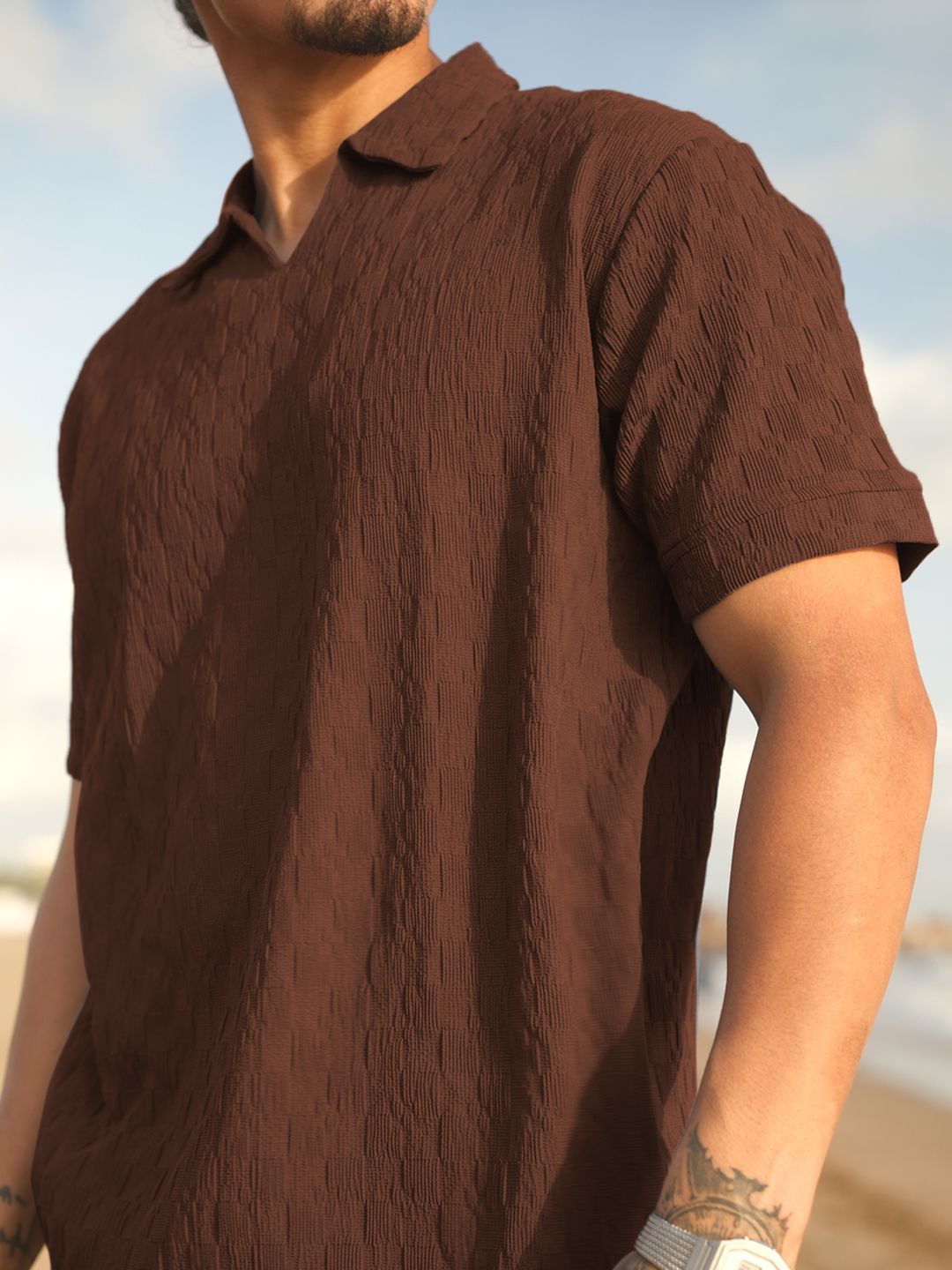 Powerlook Men Polo Collar T-shirt