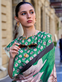 Saree mall Floral Printed Satin Sarees