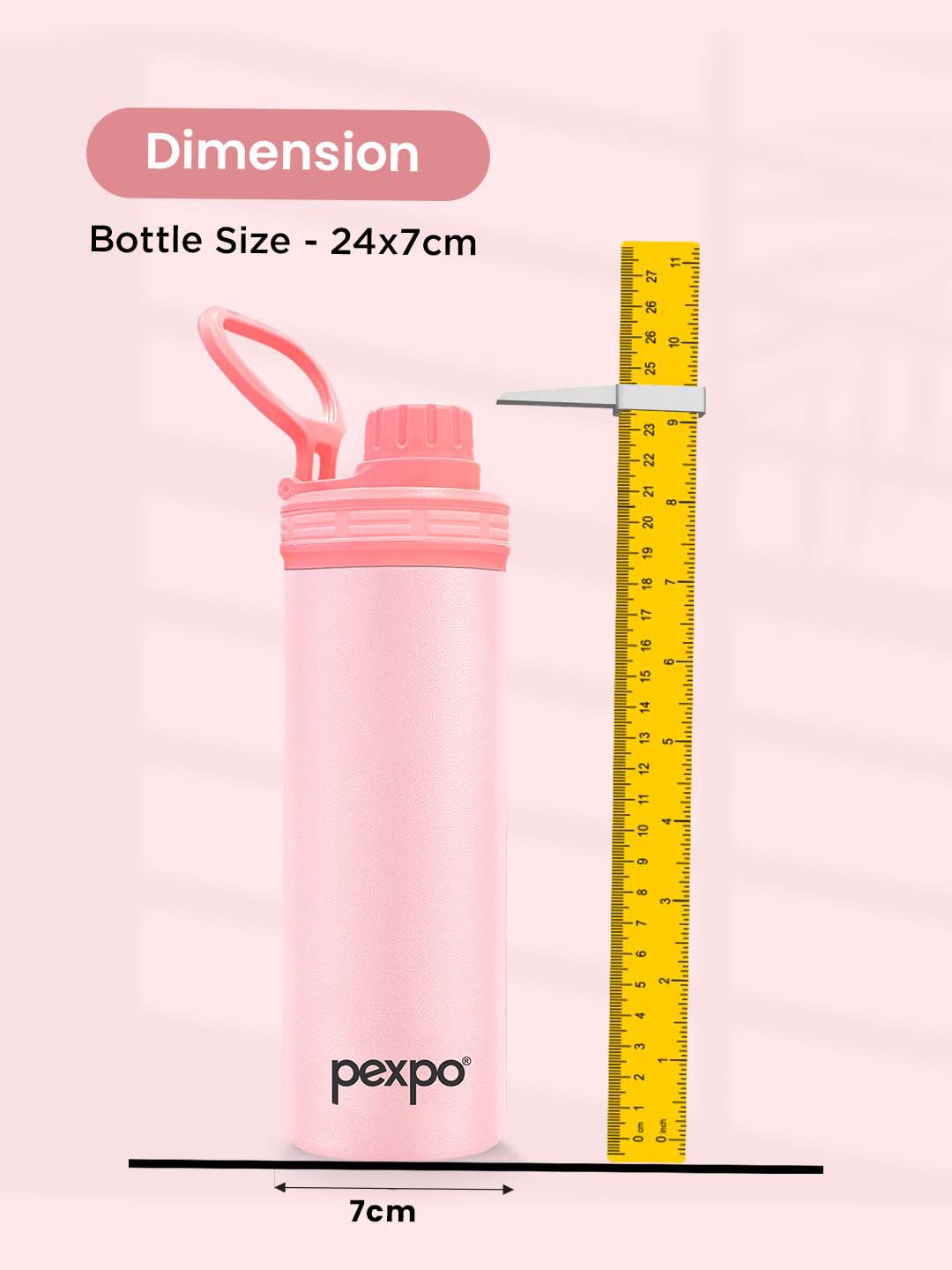 Pexpo Texas Baby Pink ISI Certified Thermosteel Hot Flask Insulated Water Bottle 500ml