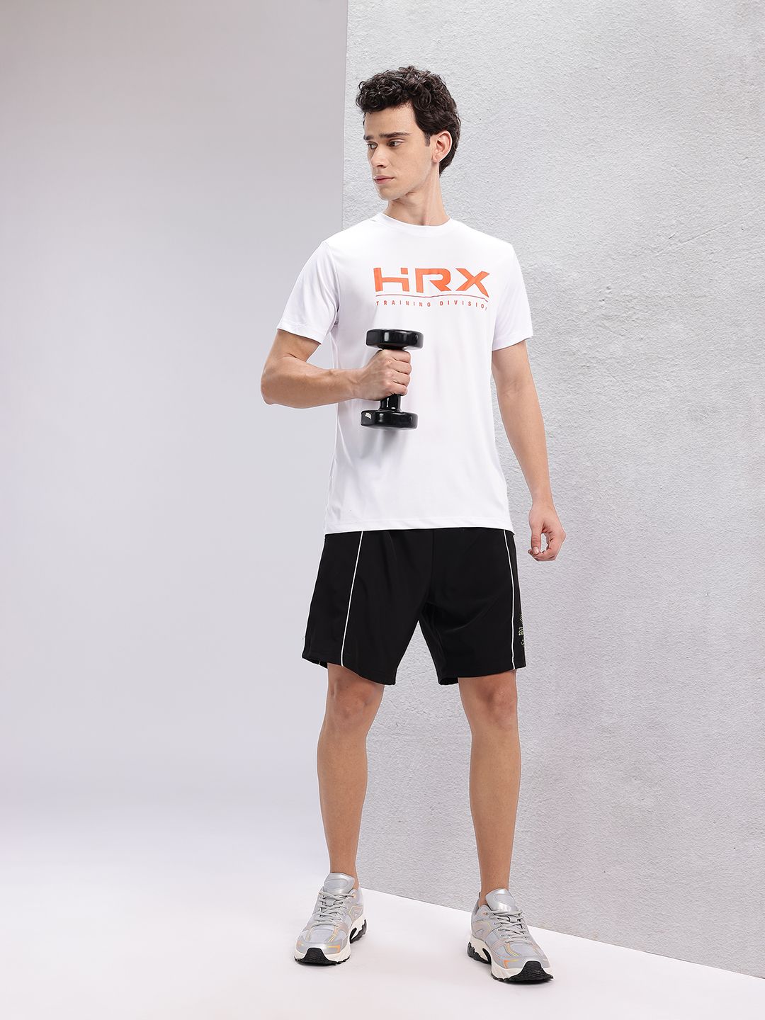 HRX by Hrithik Roshan Men Brand Logo Print  Paneled Training Shorts