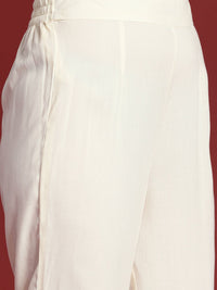 Anouk Ethnic Motifs Print Angrakha Kurta with Trousers & Dupatta