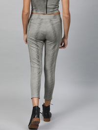 STREET 9 Women Grey Printed Skinny-Fit Treggings