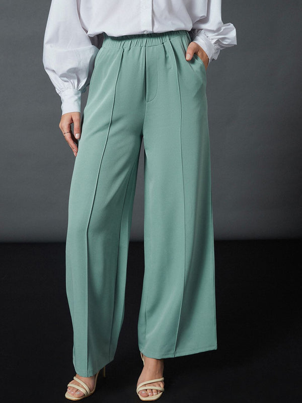 SASSAFRAS worklyf Loose Fit High-Rise Pleated Parallel Trousers