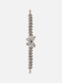 SOHI Gold-Plated Crystal Studded Charm Bracelet