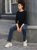 DressBerry Solid Round Neck Casual T-shirt