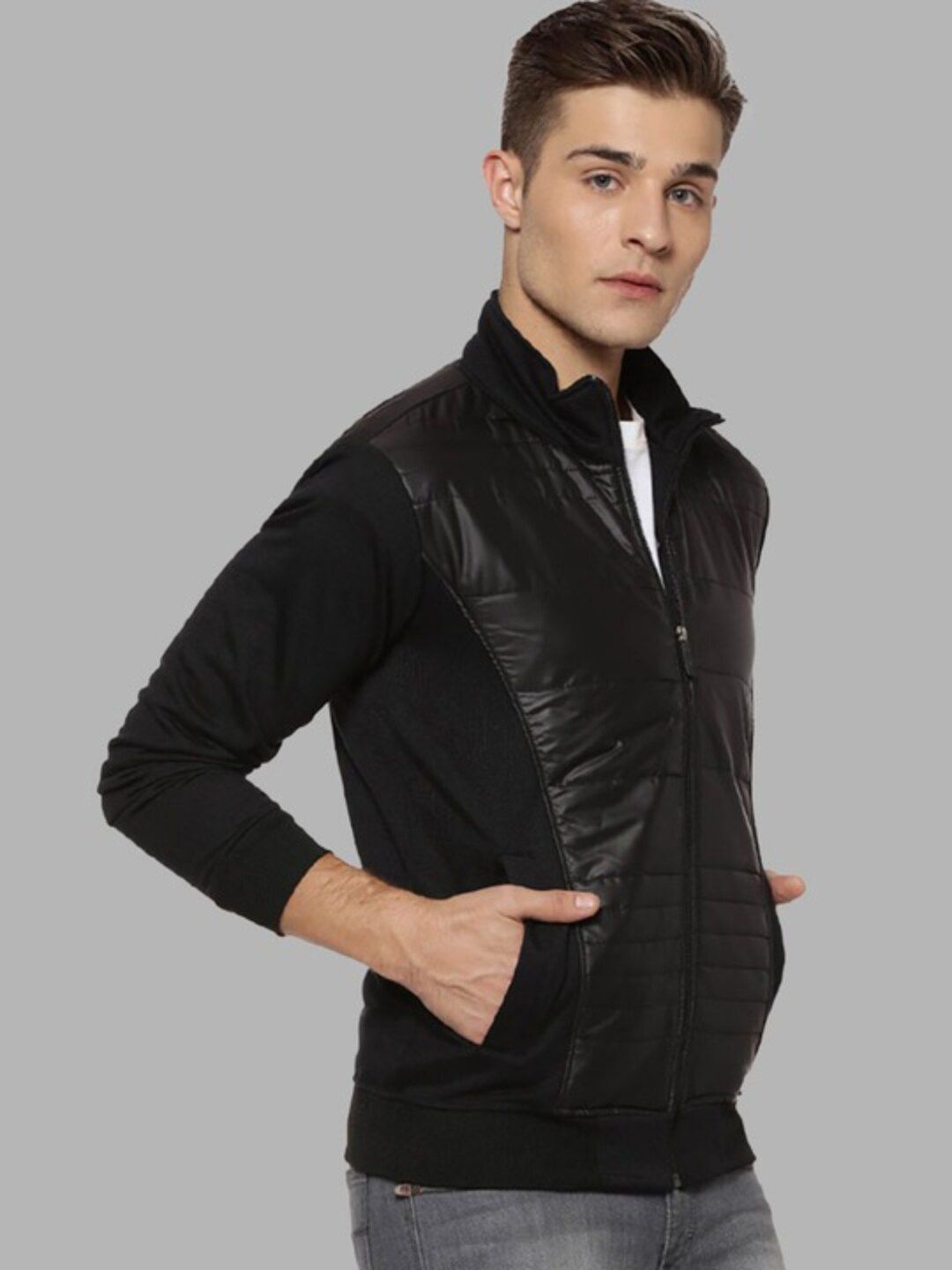 Kampus Sutra Stand Collar Windcheater Kulit Jaket