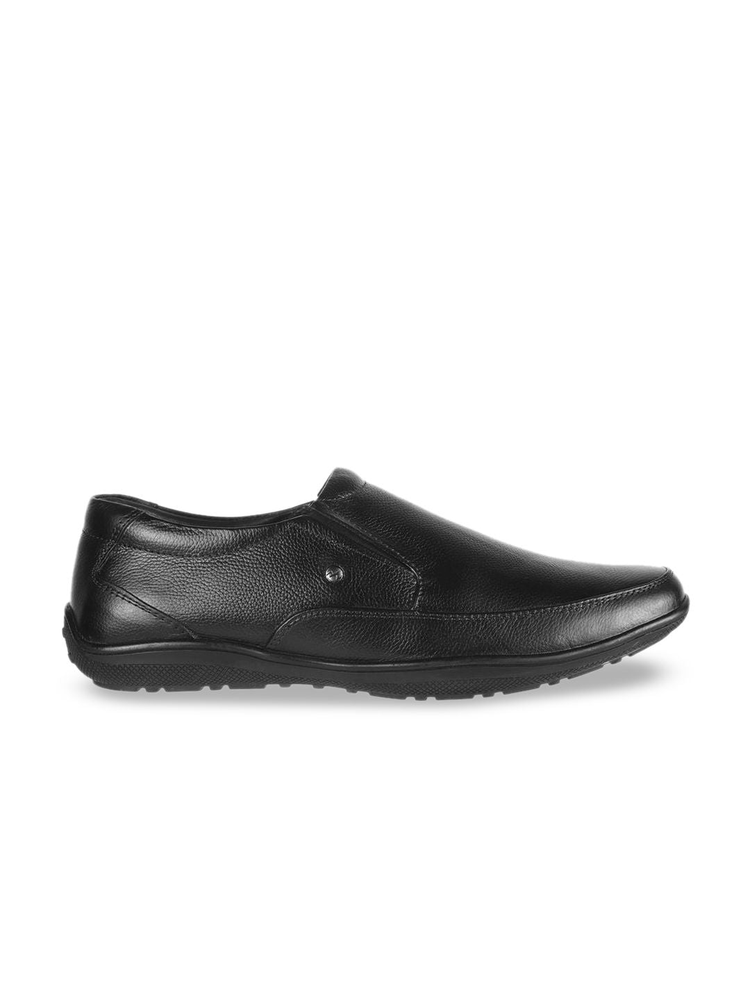Metro Men Textured Leather Slip-On Shoes