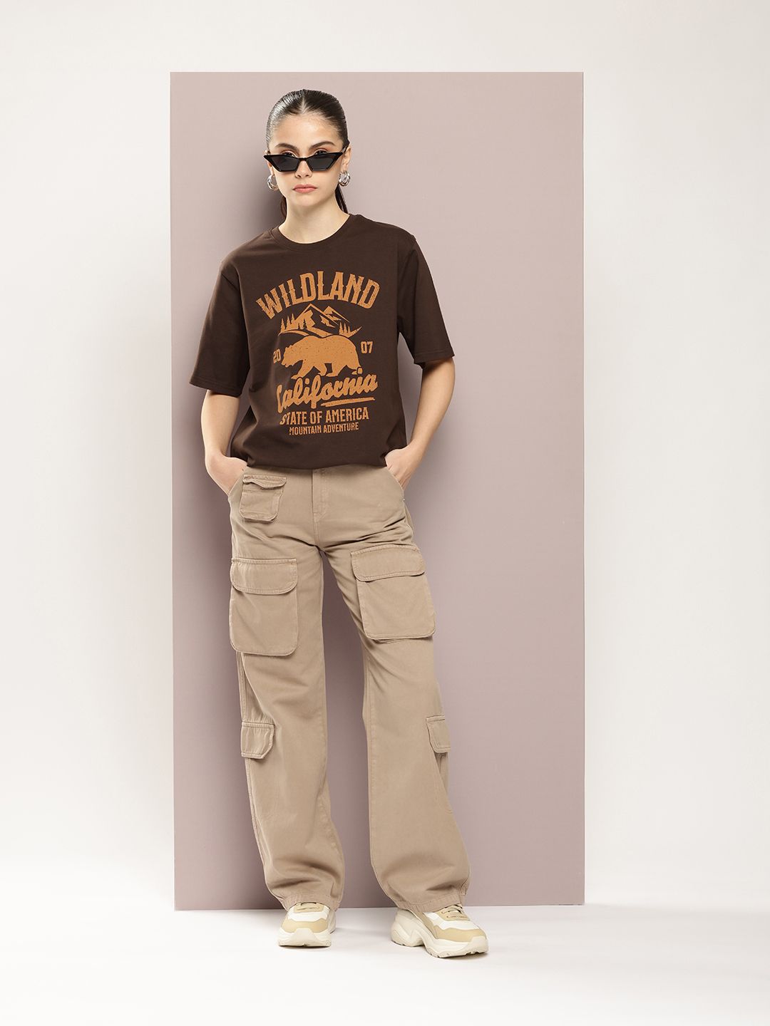 DILLINGER Women Graphic Printed Oversized T-shirt
