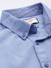 The Indian Garage Co Men Slim Fit Solid Oxford Shirt