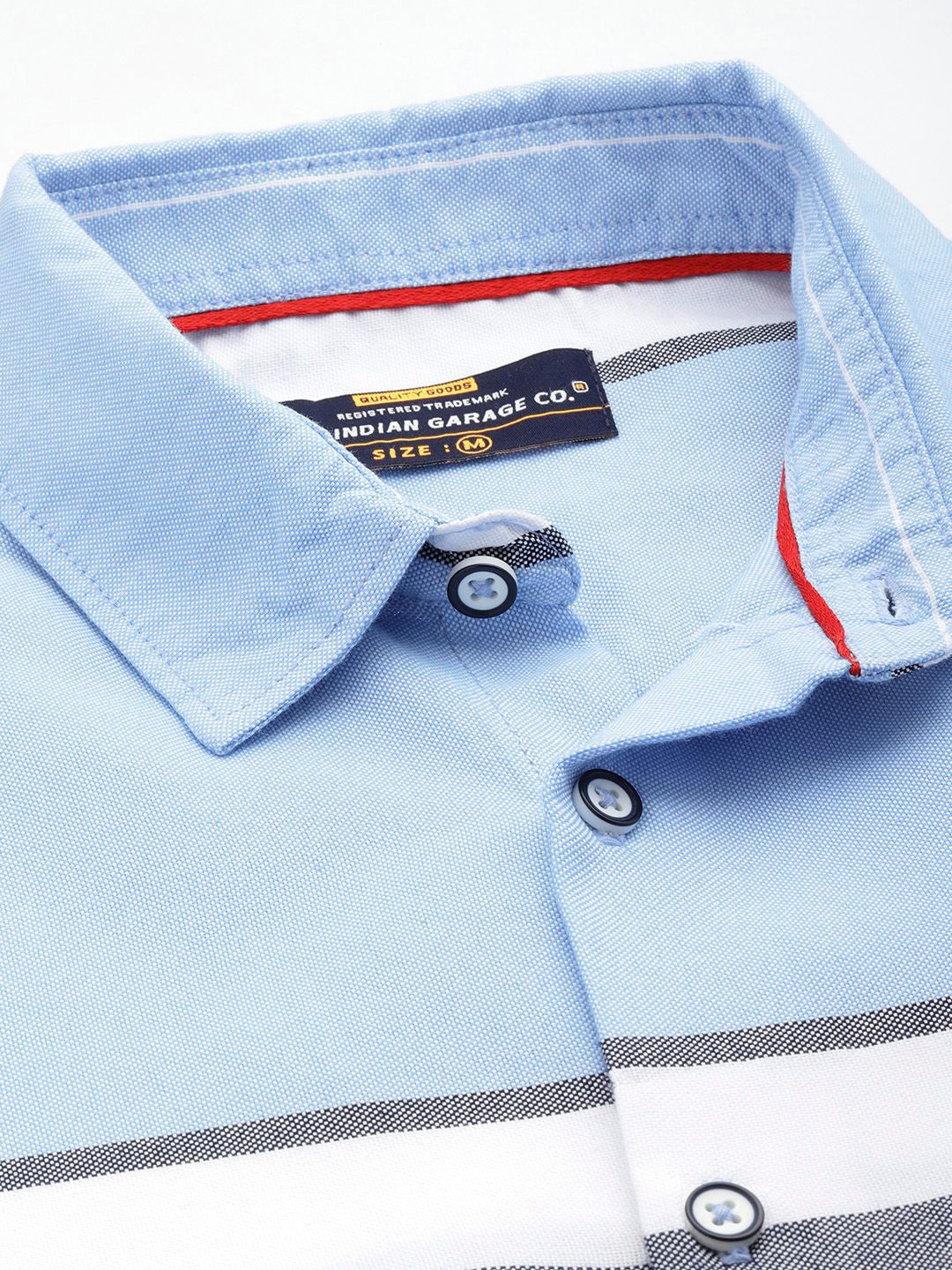 The Indian Garage Co Men Slim Fit Multi Stripes Opaque Casual Shirt