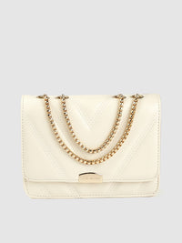 Lino Perros Off-White Quilted Shoulder Bag