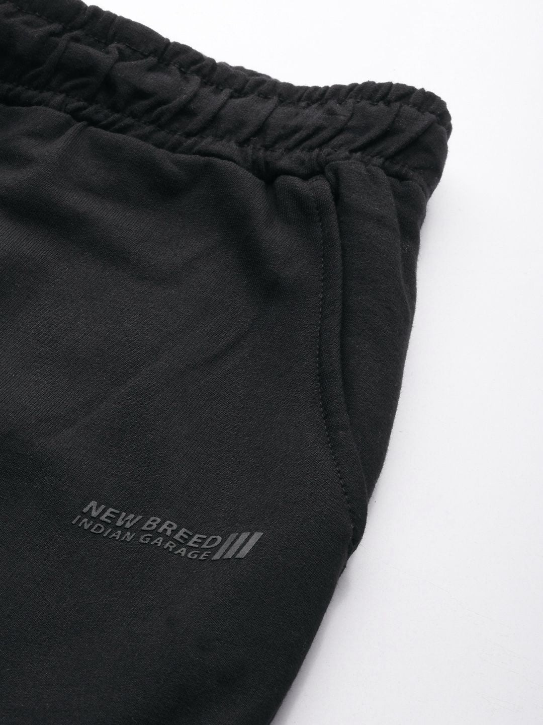 The Indian Garage Co Men Black Solid Straight Fit Joggers