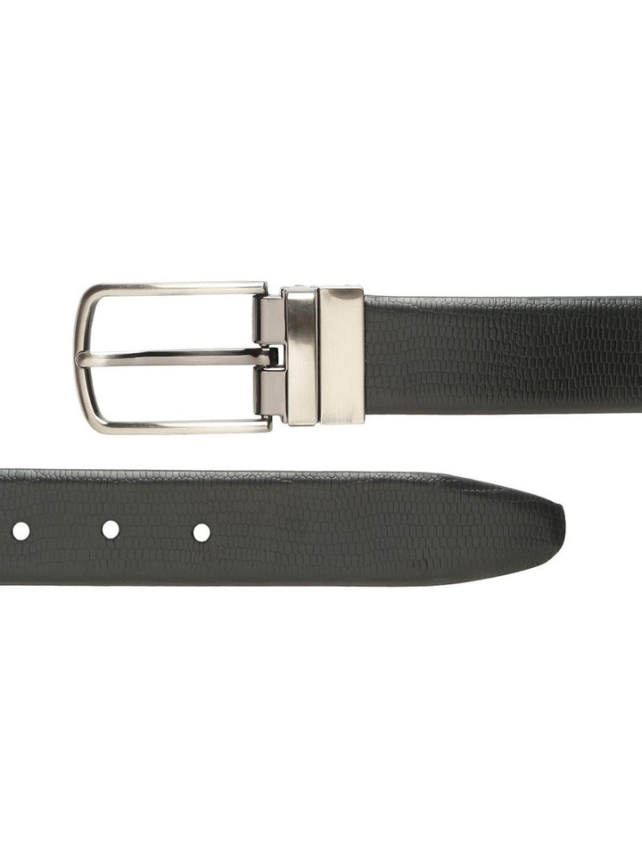 Teakwood Leathers Men Textured Leather Reversible Formal Belt