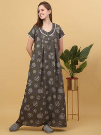 Sweet Dreams Printed Maxi pure cotton Nightdress