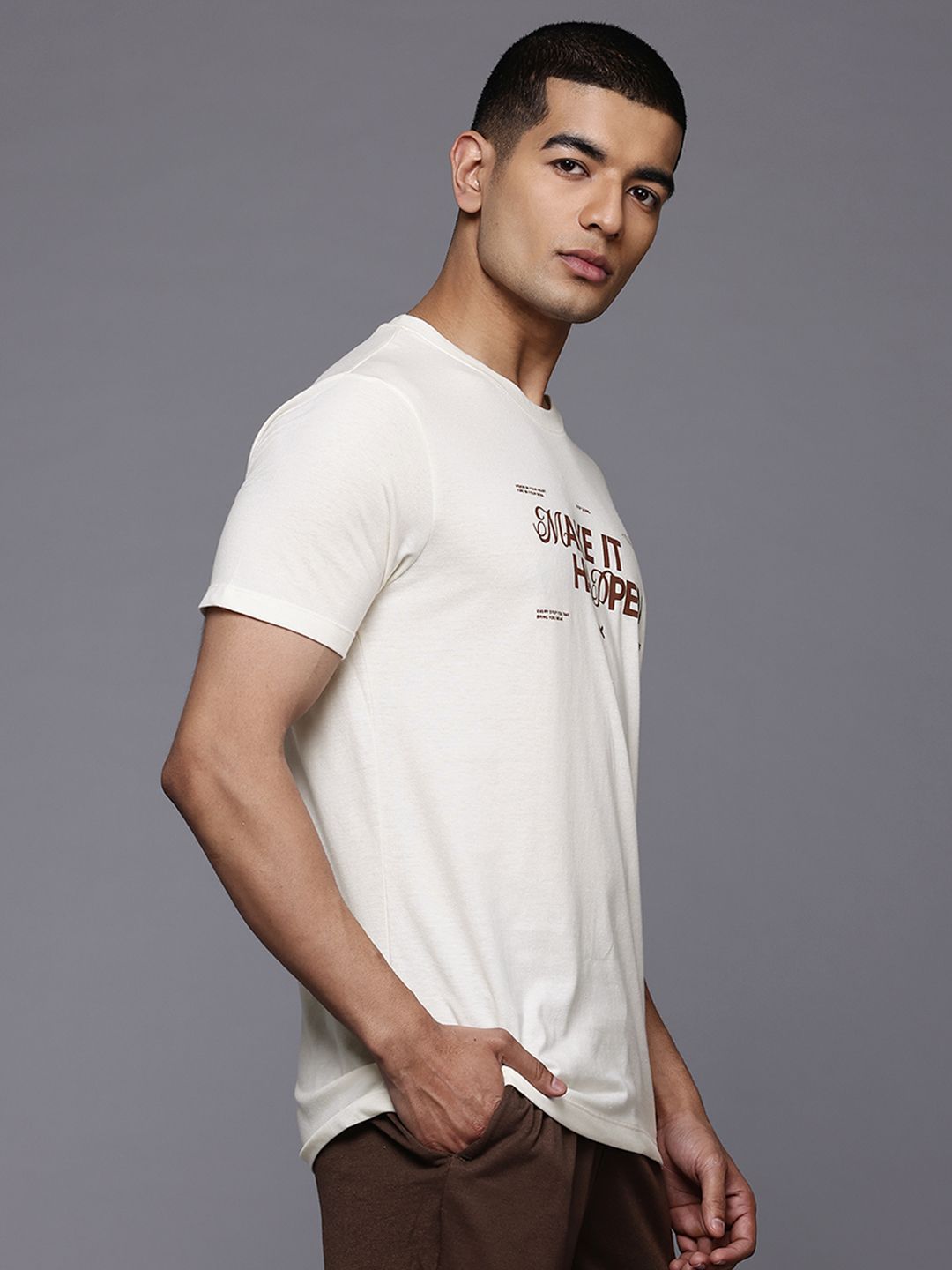 HRX by Hrithik Roshan Typography Printed T-shirt