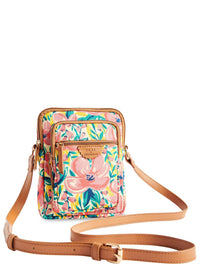 TEAL BY CHUMBAK Floral Printed Structured Canvas Sling Bag