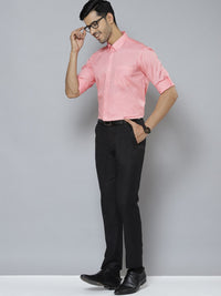 DENNISON Men Peach-Coloured Smart Slim Fit Water Repellent Shirt