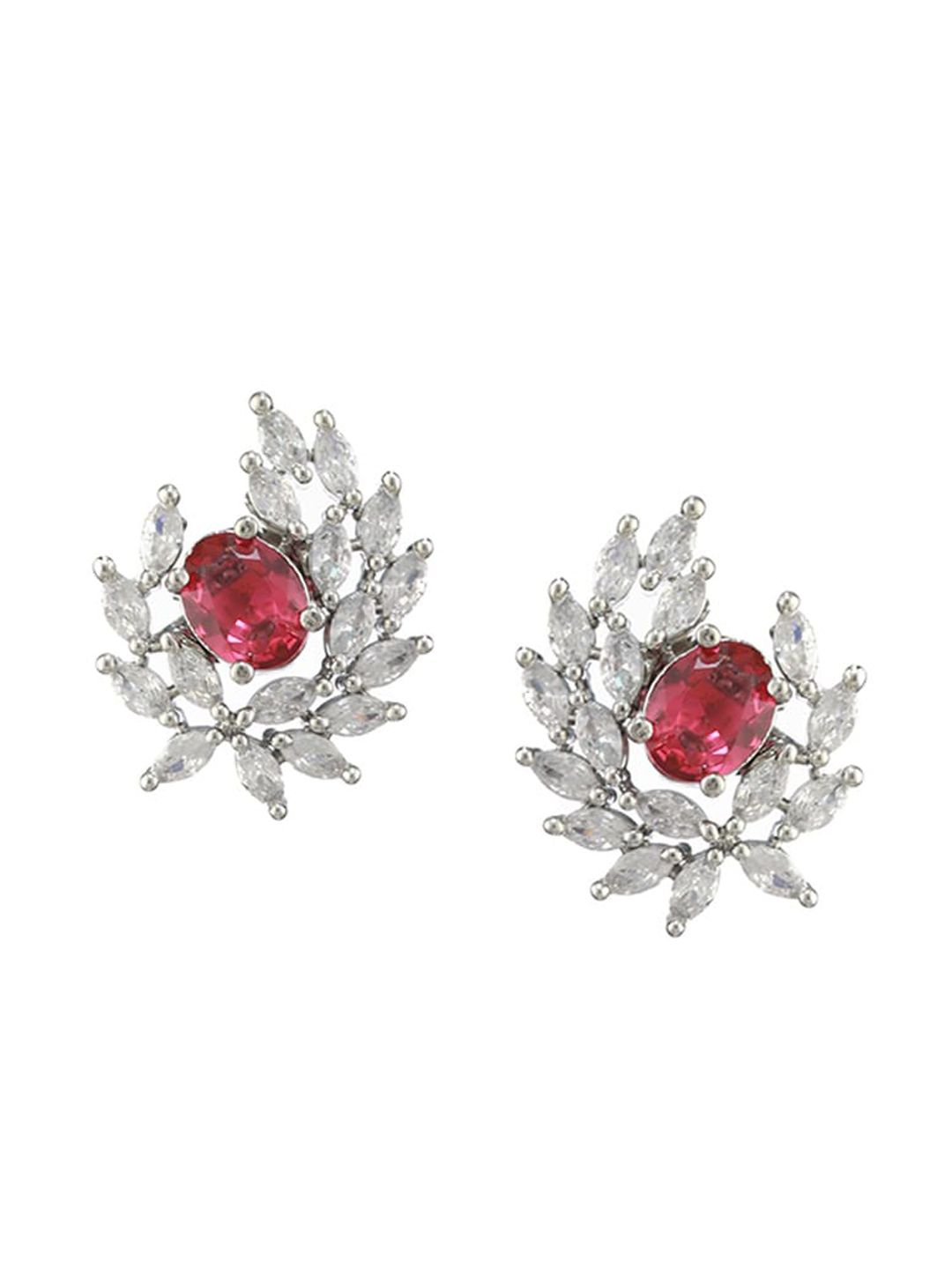 Priyaasi set 5 anting-anting kancing kontemporari perak