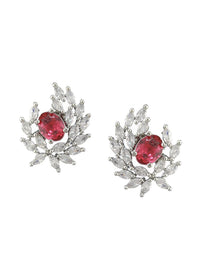 Priyaasi Set OF 5 Silver-Plated Contemporary Studs Earrings