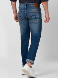 SPYKAR Men Slim Fit Low-Rise Heavy Fade Stretchable Cotton Jeans