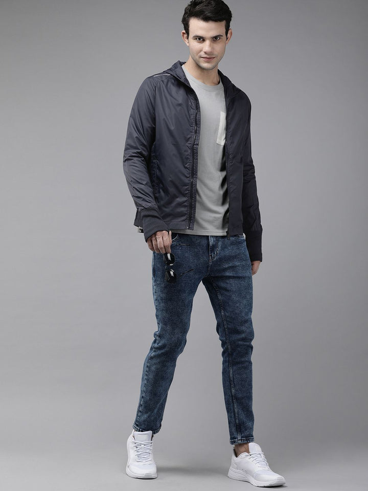 SPYKAR Men Navy Blue Lightweight Sporty Jacket