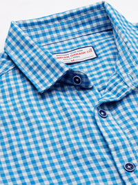 The Indian Garage Co Men Slim Fit Grid Tattersall Checked Casual Shirt