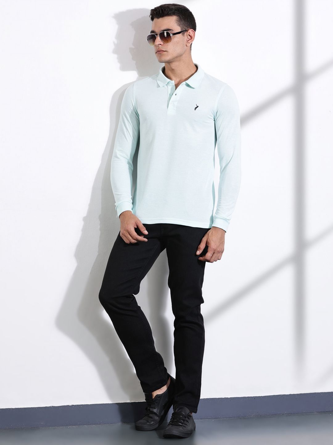 T-shirt kolar pepejal lelaki Thomas Scott Men