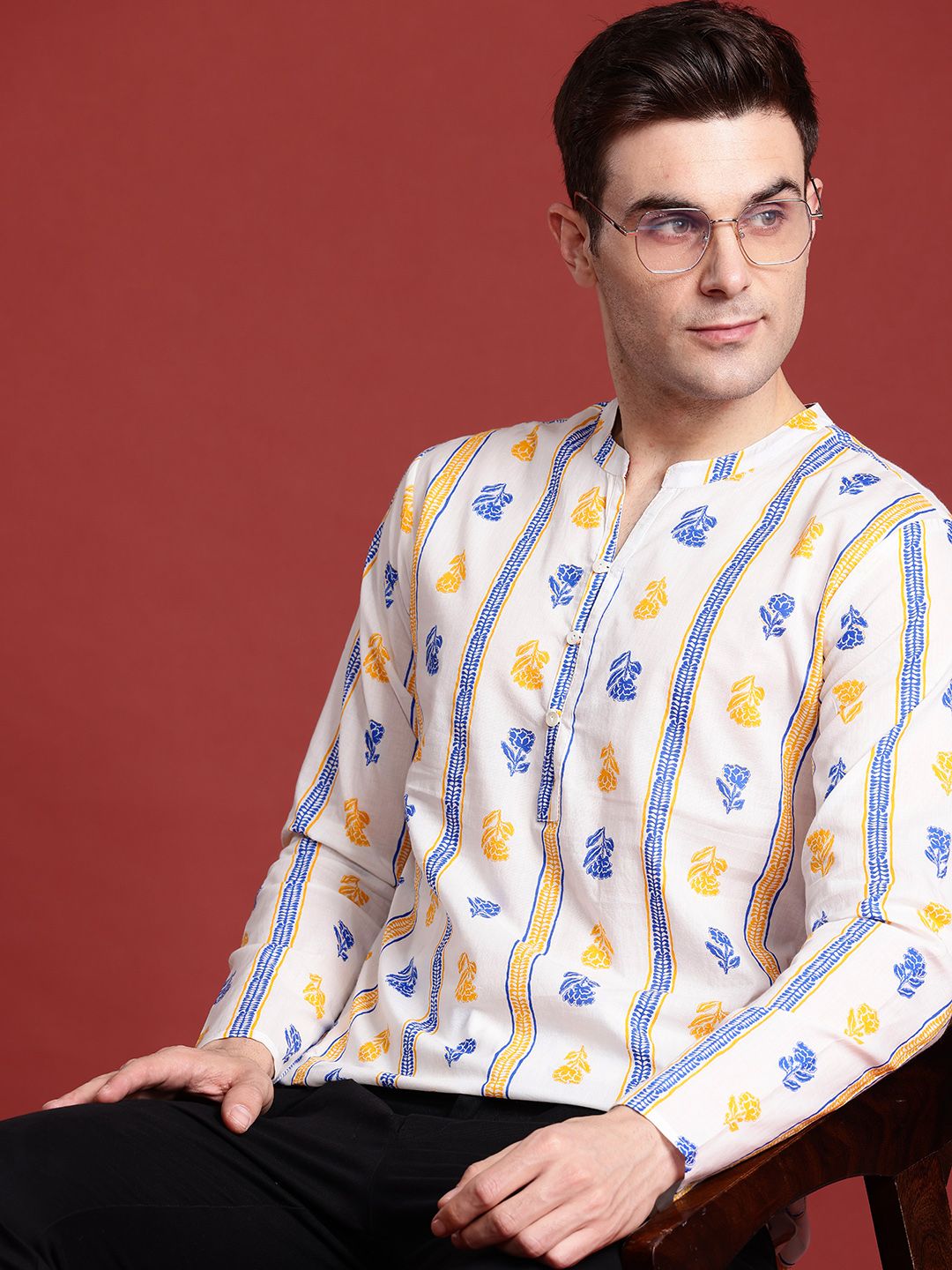 Anouk Kaarkhana Collection Printed Cotton Short Kurta