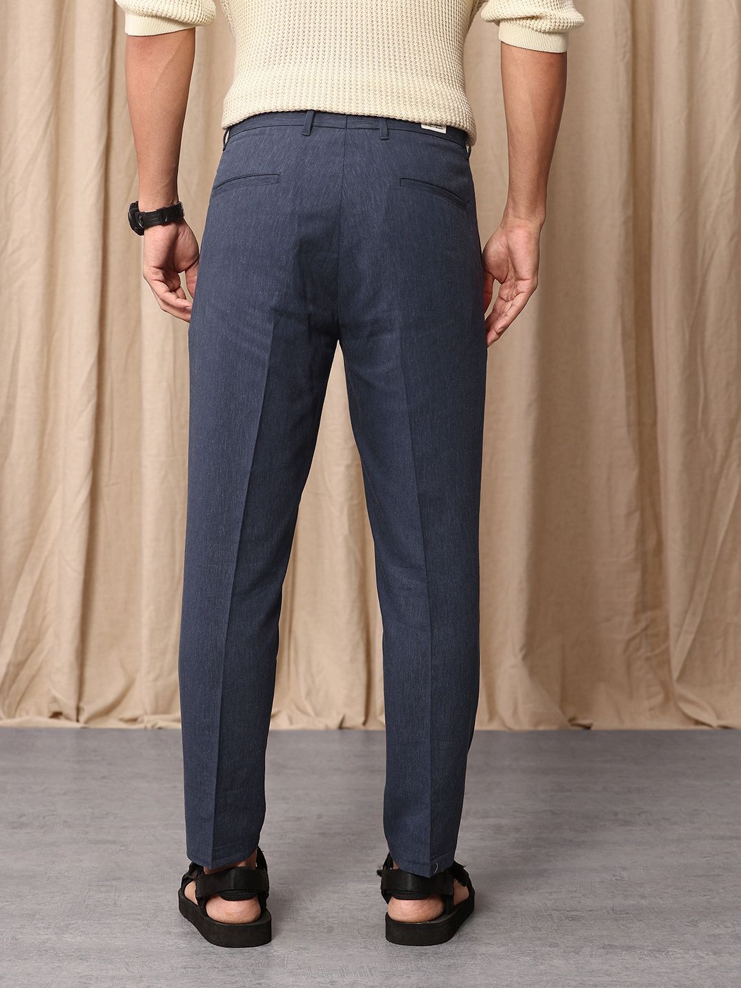 Mr Bowerbird Men Liberal Fit Pleated Trousers