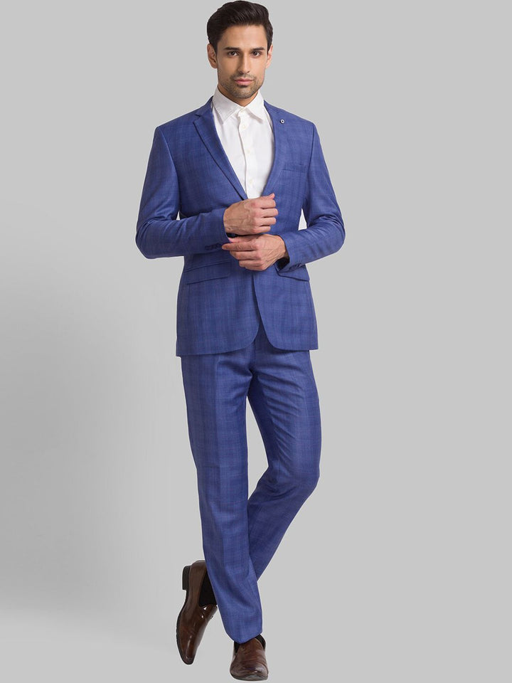 Raymond Men Checked Single Breasted Two Piece Formal Suit